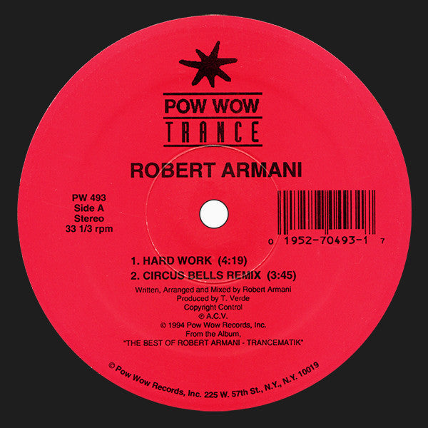 Robert Armani : Hard Work (12")