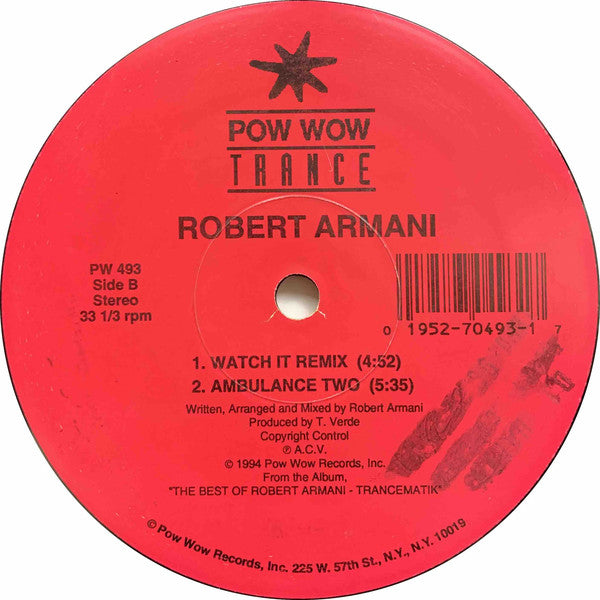 Robert Armani : Hard Work (12")