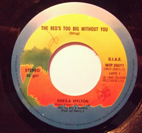 Sheila Hylton : The Bed's Too Big Without You (7")