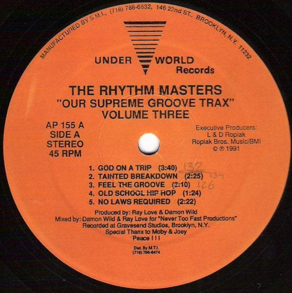 The Rhythm Masters : Our Supreme Groove Trax Volume Three (12")