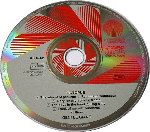 Gentle Giant : Octopus (CD, Album, RE)