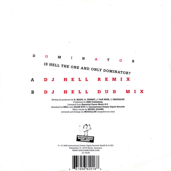 Human Resource : Dominator (DJ Hell Remix) (12")
