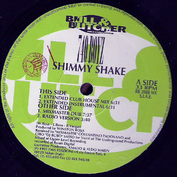 740 Boyz : Shimmy Shake (12")