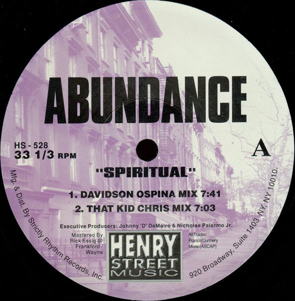 Abundance : Spiritual (12")