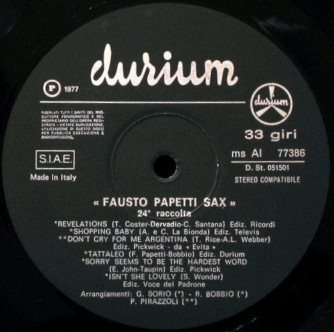 Fausto Papetti : 24ª Raccolta (LP, Album)