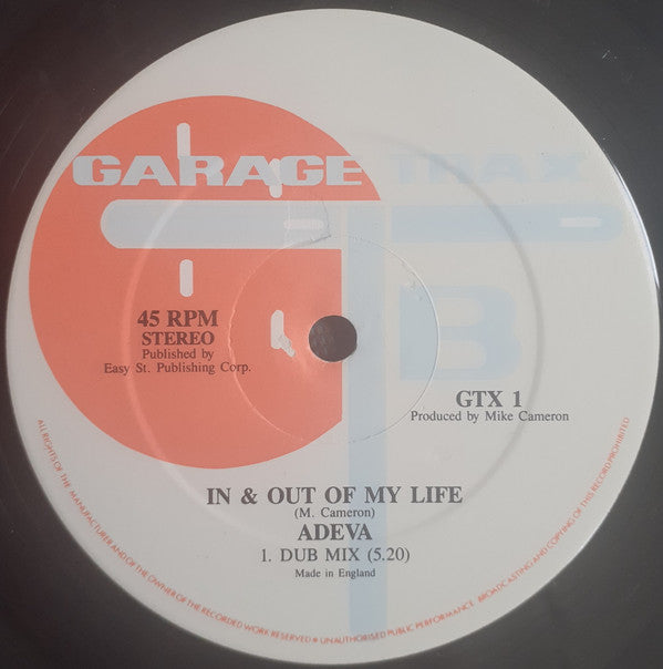 Adeva : In & Out Of My Life (12")