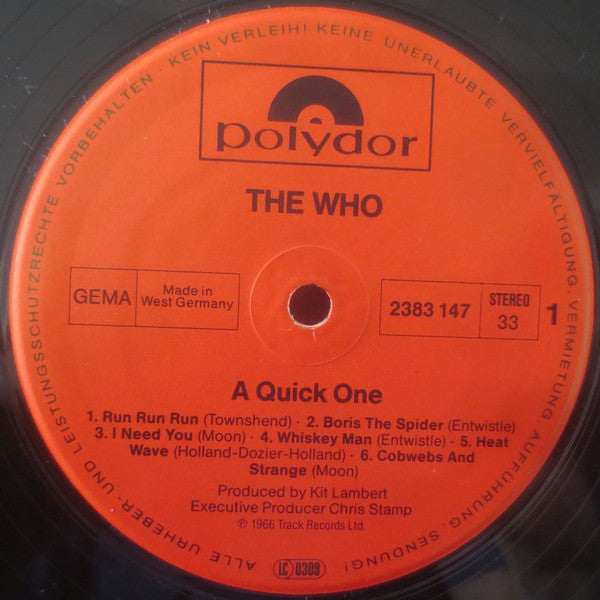 The Who : A Quick One (LP, Album, RE)