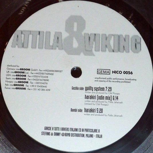 Attila* & Viking* : Untitled (12", Cle)