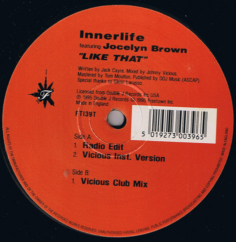 Inner Life Featuring Jocelyn Brown : Like That (12")