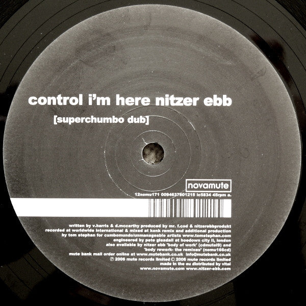 Nitzer Ebb : Control I'm Here (Superchumbo Remixes) (12")