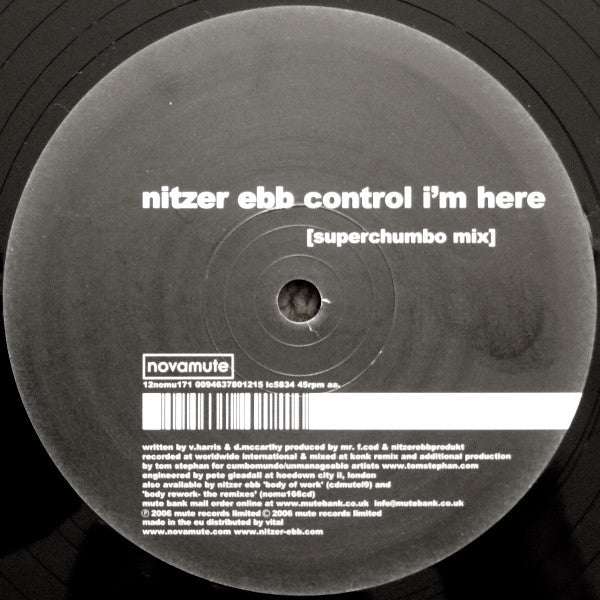 Nitzer Ebb : Control I'm Here (Superchumbo Remixes) (12")