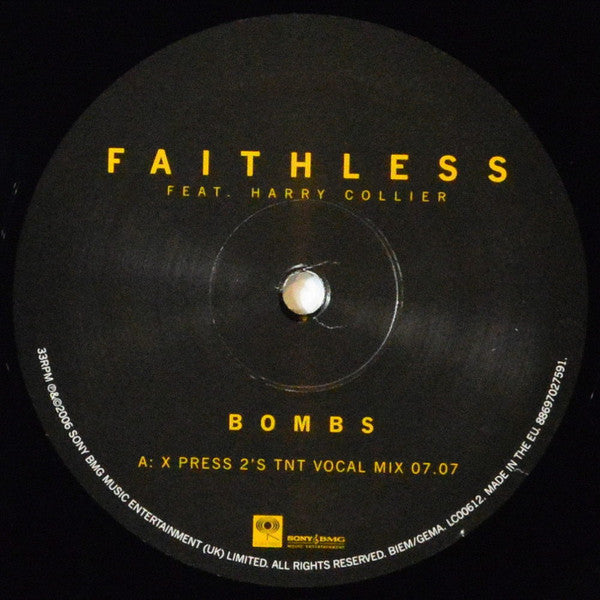 Faithless Feat. Harry Collier : Bombs (XPress 2 Remixes) (12")