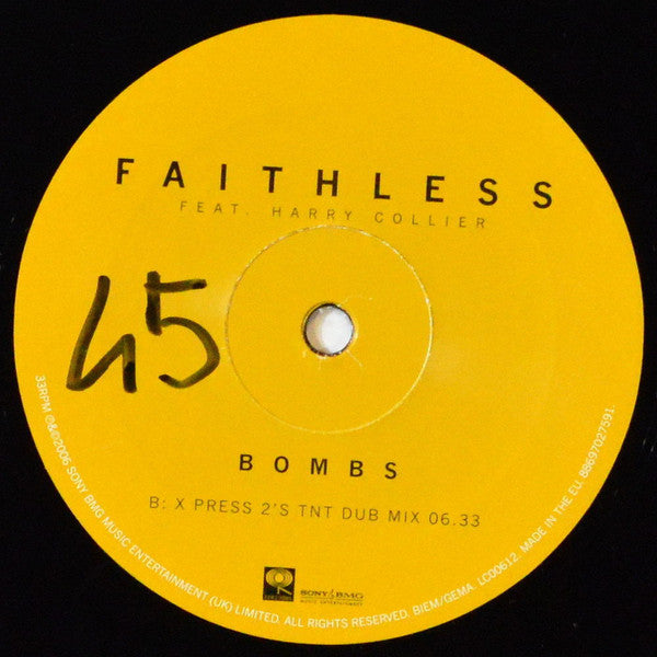 Faithless Feat. Harry Collier : Bombs (XPress 2 Remixes) (12")