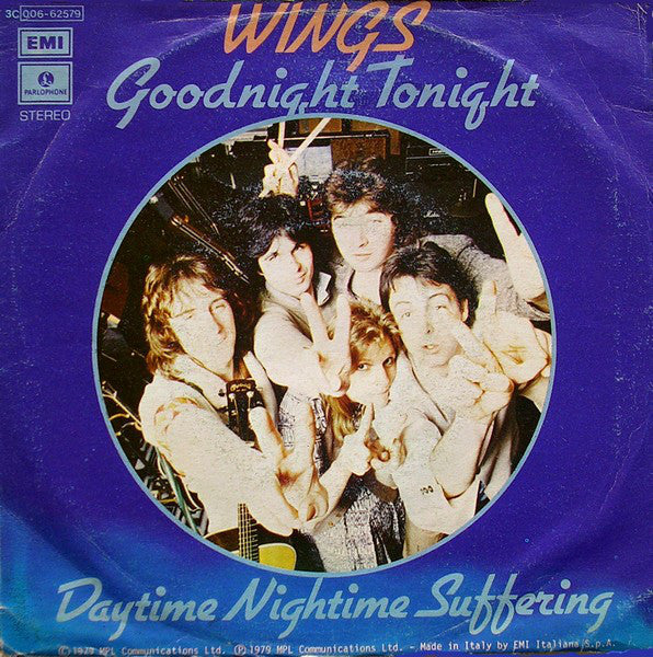 Wings (2) : Goodnight Tonight / Daytime Nightime Suffering (7", Single)