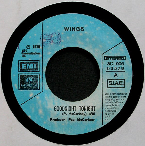 Wings (2) : Goodnight Tonight / Daytime Nightime Suffering (7", Single)