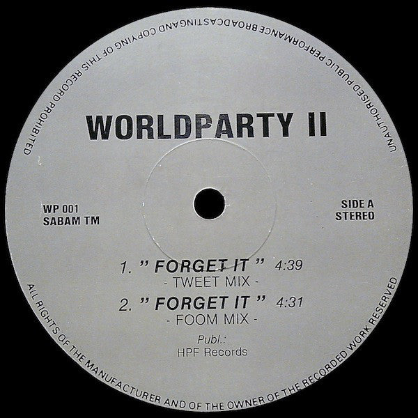 World Party II : Forget-It! (Remixes) (12")