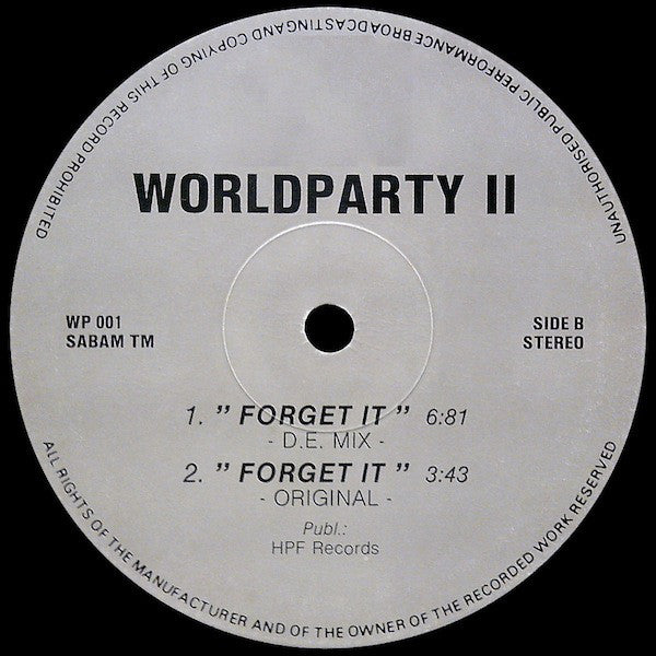 World Party II : Forget-It! (Remixes) (12")