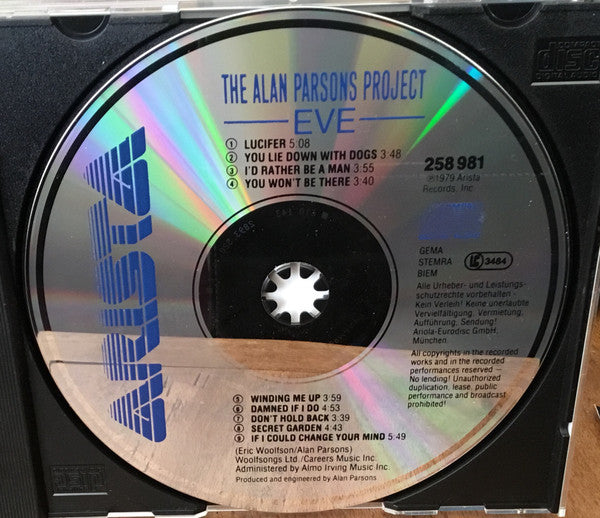 The Alan Parsons Project : Eve (CD, Album, RE, PDO)