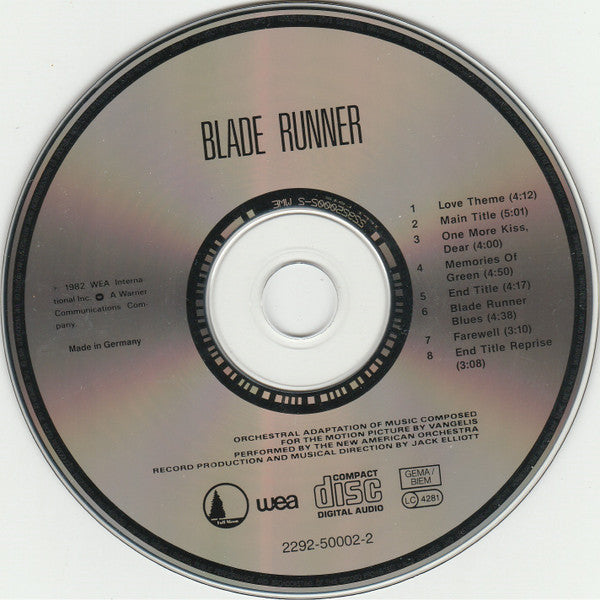 The New American Orchestra : Blade Runner (Orchestral Adaptation Of Music Composed For The Motion Picture By Vangelis) (CD, Album, RE)