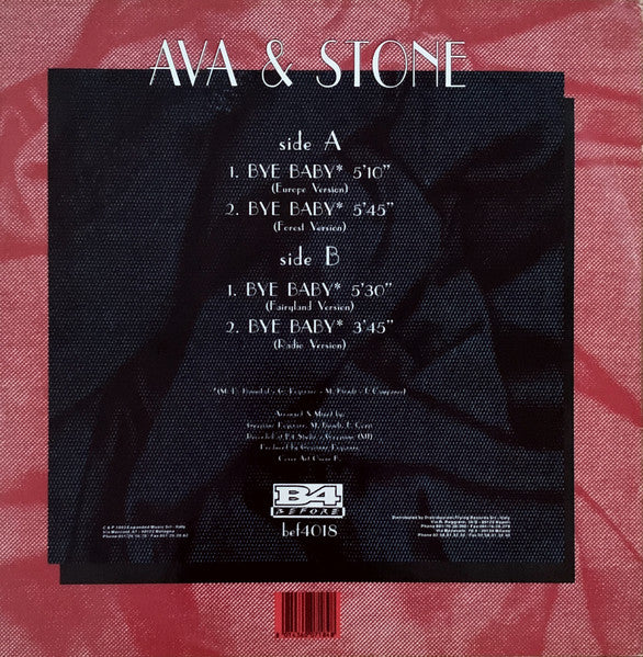 Ava & Stone : Bye Baby (12")