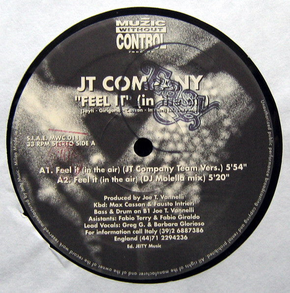 JT Company : Feel It (In The Air) (12")