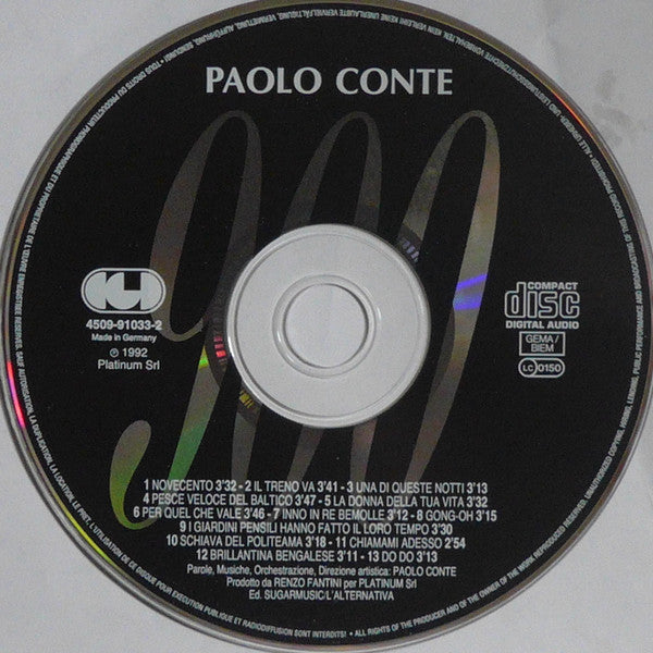 Paolo Conte : 900 (CD, Album, RP)