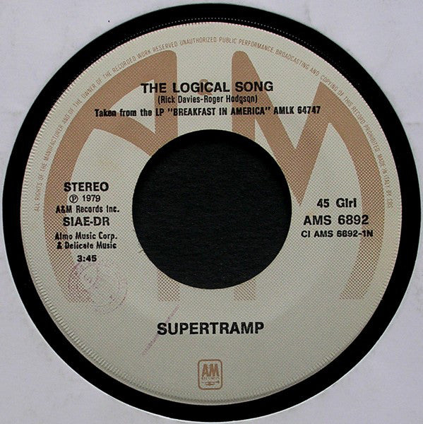 Supertramp : The Logical Song (7", Single)