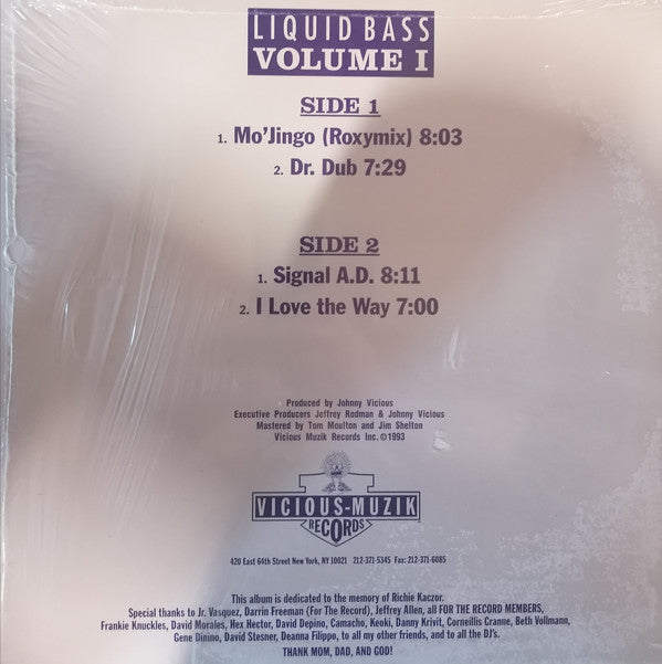 Johnny Vicious : Liquid Bass Volume 1 (12")