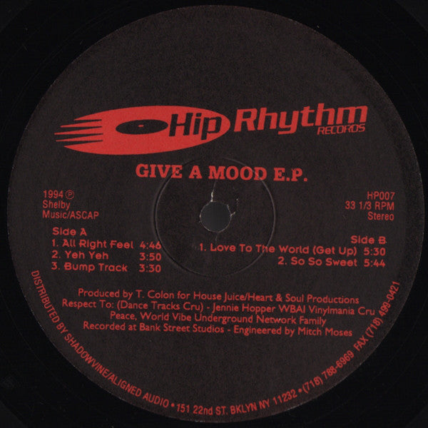 Thomas Colon : Give A Mood E.P. (12", EP)