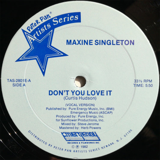 Maxine Singleton : Don't You Love It (12")