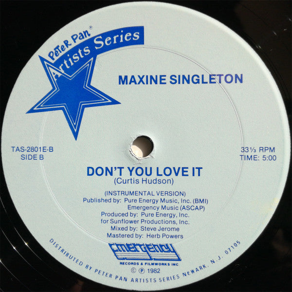 Maxine Singleton : Don't You Love It (12")