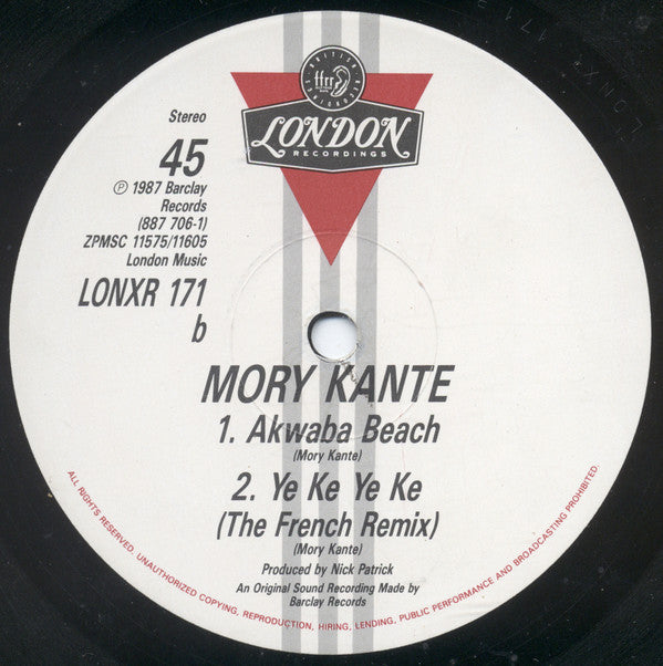 Mory Kanté : Yé Ké Yé Ké (Morys' House Remix) (12", Ltd)