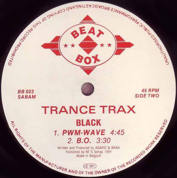 Trance Trax : Black (12")