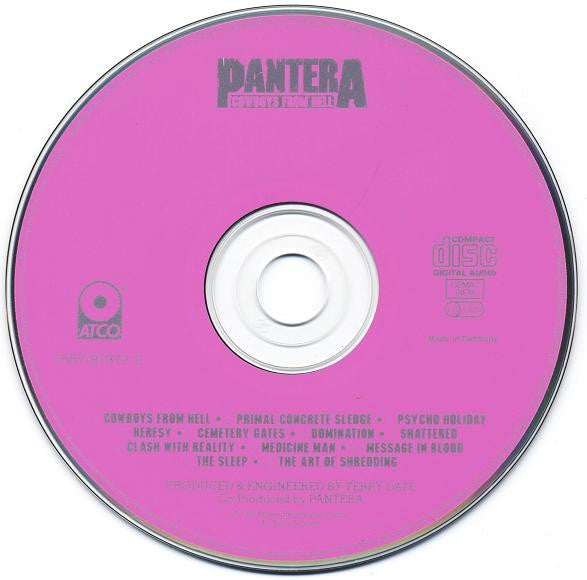 Pantera : Cowboys From Hell (CD, Album, RE, RP)