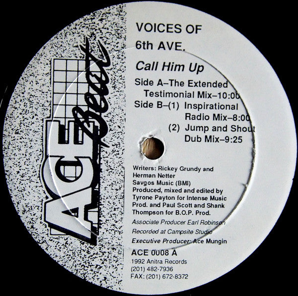 Voices Of 6th Avenue : Call Him Up (12")