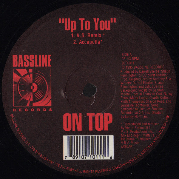 On Top : Up To You (12")