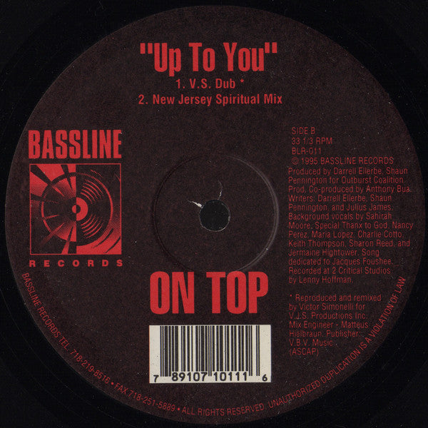 On Top : Up To You (12")