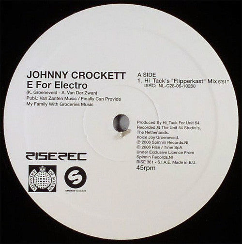 Johnny Crockett : E For Electro (12")