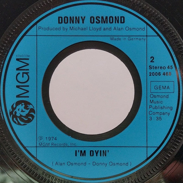 Donny Osmond : Where Did All The Good Times Go (7", Single)