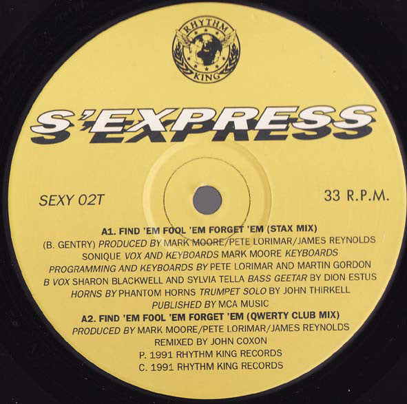 S'Express : Find 'Em Fool 'Em Forget 'Em (12")