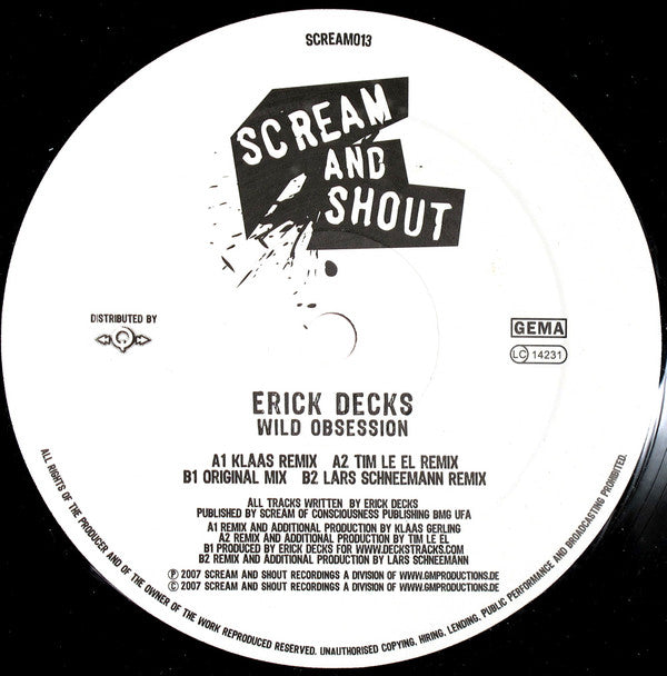 Erick Decks : Wild Obsession (12")