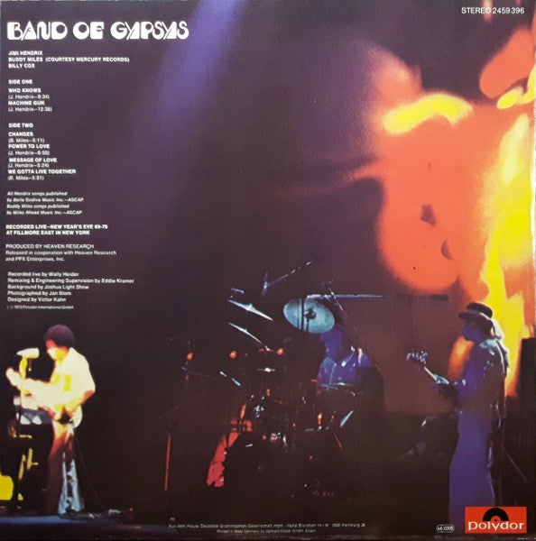 Hendrix* : Band Of Gypsys (LP, Album, RE)