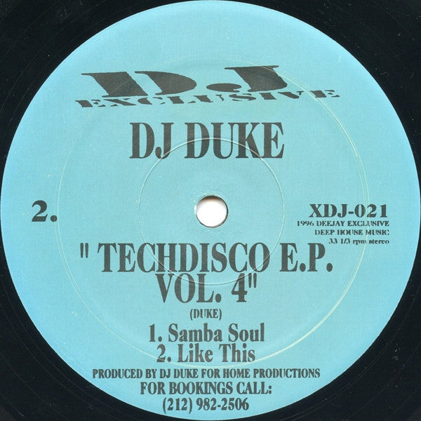 DJ Duke : Techdisco E.P. Vol. 4 (12", EP)